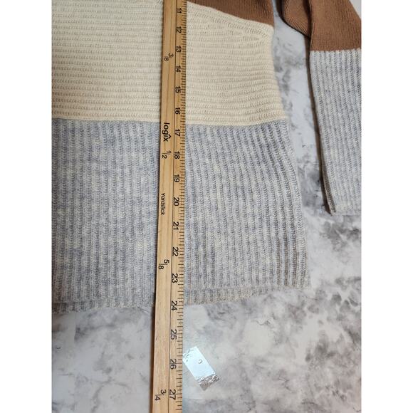 French Connection Women's Multicolor Colorblock‎ Long Sleeve Sweater Size Large - Picture 6 of 6